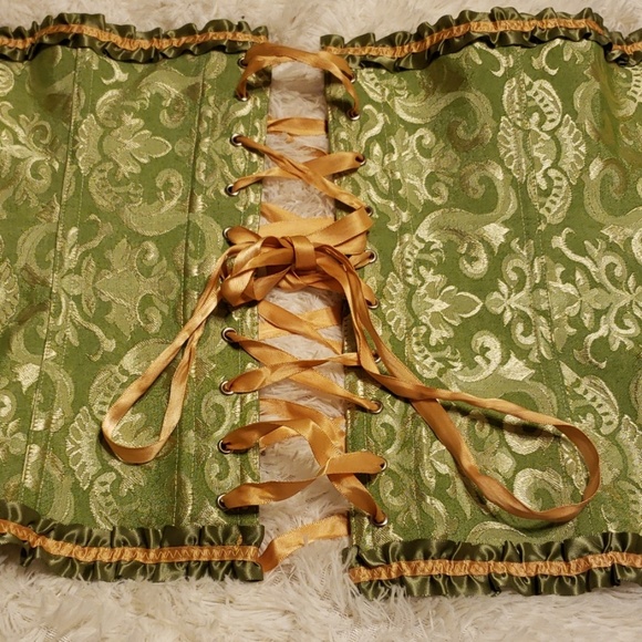 Green and Gold Corset - Picture 3 of 3